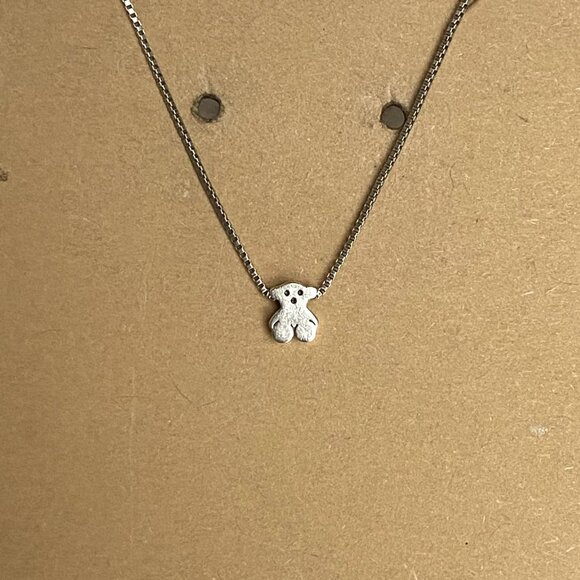 Signed TOUS Iconic Bear Sterling Silver 925 Sweet Dolls Bear Pendant Necklace - Picture 4 of 16